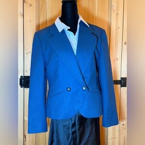 Vtg Pendleton Teal 100% virgin wool jacket, Size 8, Made in USA, Portland